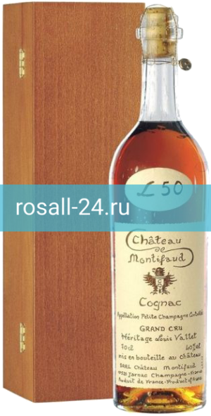Коньяк Chateau de Montifaud "Heritage Louis Vallet" 50 лет, Fine Petite Champagne AOC в деревянной упаковке