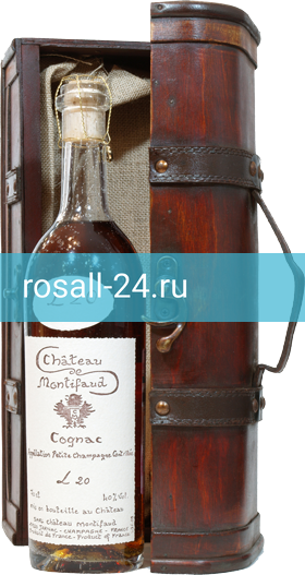 Коньяк P. Champagne AOC Chateau de Montifaud 20 летней выдержки, в деревянной упаковке (Сундучок)